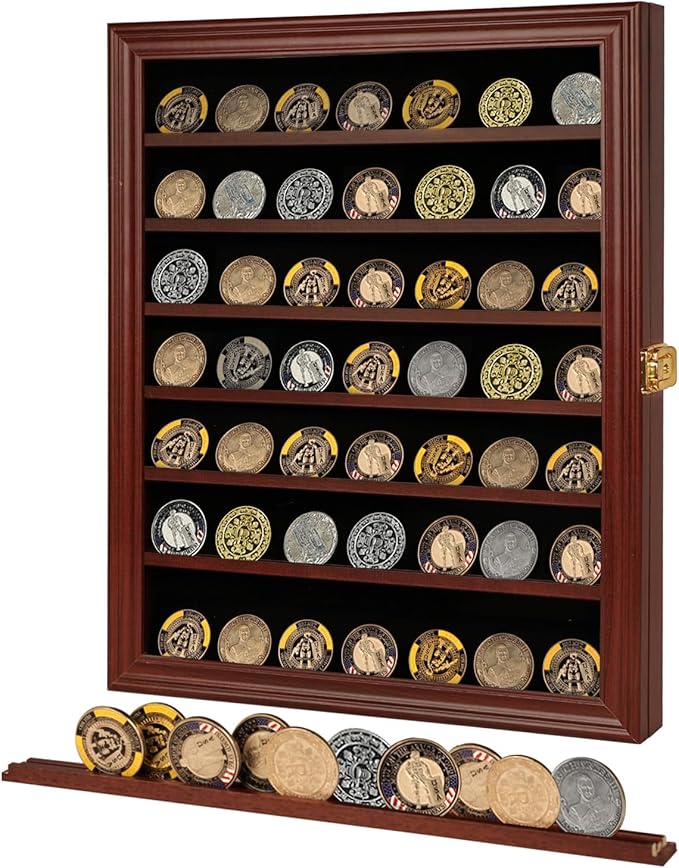 Jinchuan Military Challenge Coin Display Case Lockable Cabinet Rack Holder by Jinchuan
