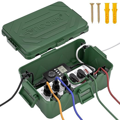 TICONN Outdoor Electrical Box, IP54 Splash-Proof Outdoor Extension Cord Cover by TICONN