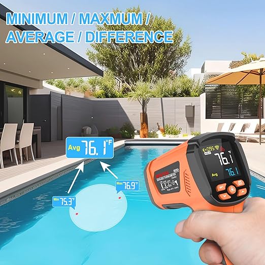 MESTEK Infrared Thermometer Temperature Gun -40℉~2912℉, High Temp Thermometer - Image 4