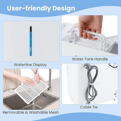ARLIME 94.5 Pints Dehumidifier for Home, 6000 Sq.Ft Dehumidifier w/24H Timer - Image 7