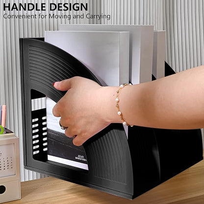 Marte Vanci Magazine File Holder Book Desktop Organizer Plastic Storage Sturdy - Image 3
