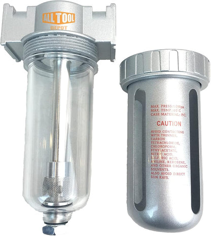 1/4" NPT Mid Flow Compressed Air In Line Filter Desiccant Dryer Moisture Water - Image 4