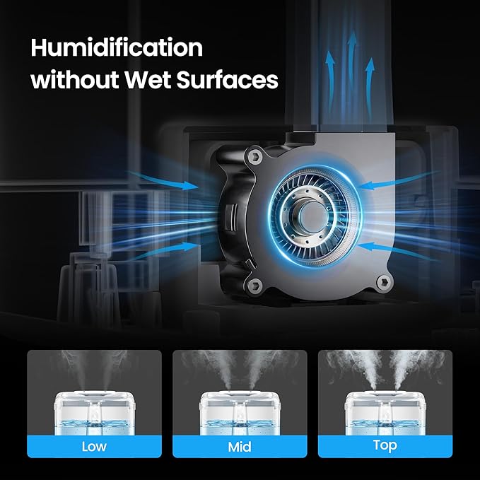 Smart Humidifiers for Bedroom Home, 6L Cool Mist Top Fill Humidifier Large Room - Image 8