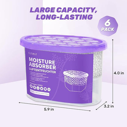 CLEVAST Moisture Absorber Boxes 6 Pack, 12 Oz Dehumidifier - Image 7