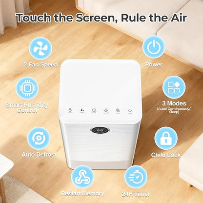 25 Pint Dehumidifier for Bedroom Bathroom Basement, 38dB Quiet, Precise - Image 6