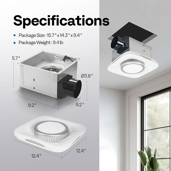 VIVOHOME Bathroom Exhaust Fan - Image 7