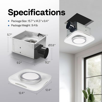 VIVOHOME Bathroom Exhaust Fan - Image 7