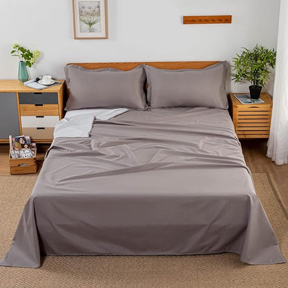 WenBags Waterproof Bed Sheet Flat Sheets Lightweight, 70*90 Inches Queen Size by WenBags