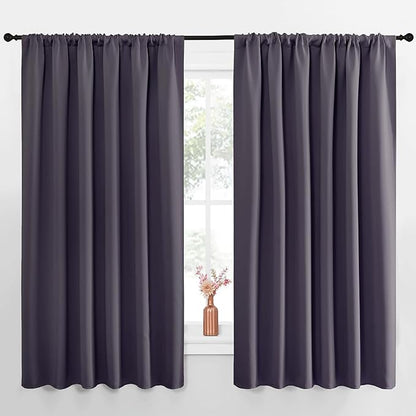 NICETOWN Blackout Curtains for Bedroom, 1 Pair, 62 by 63-inch, Window Treatment by NICETOWN