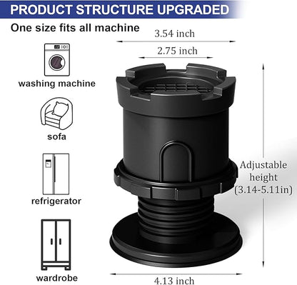 4Pcs Anti Vibration Pads for Washing Machine, Adjustable Height Stops Washer - Image 2