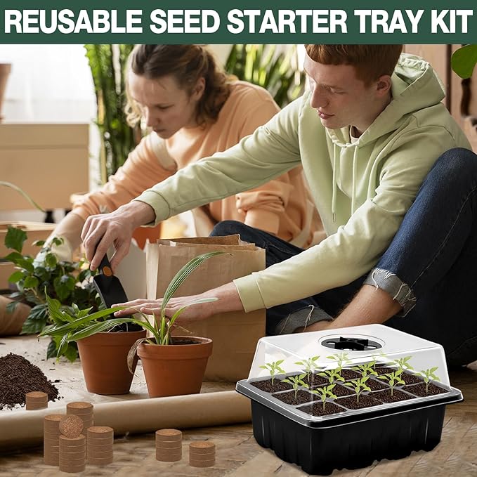 ZeeDix 10 Set Seed Starter Tray Kits, 10 Pack Seed Trays - Image 6