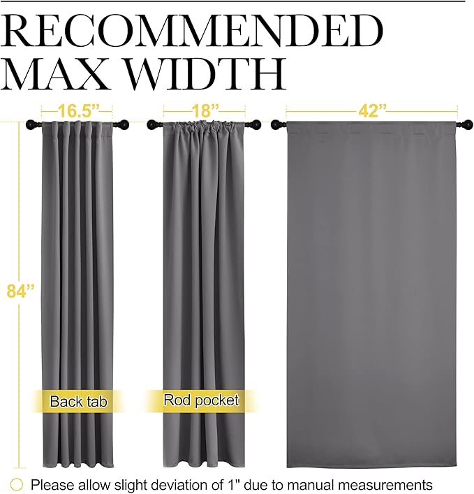 NICETOWN Blackout Curtain Panels Window Draperies - Image 6
