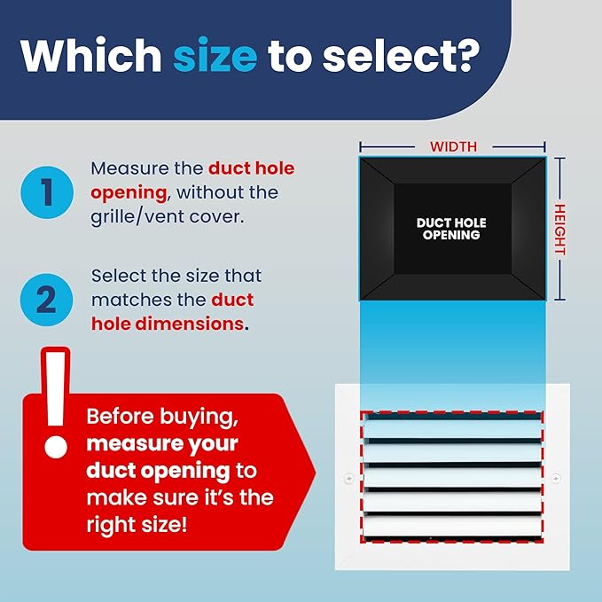 8x6 Inch Air Return Vent Cover Decorative – Premium Aluminum AC Vent Cover - Image 3