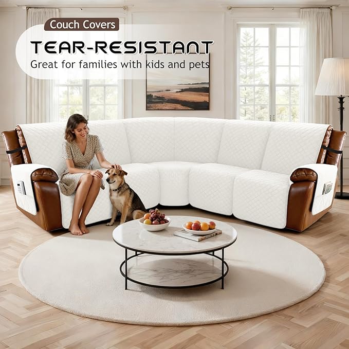 Arfntevss Waterproof Recliner Sectional Couch Covers - Image 7