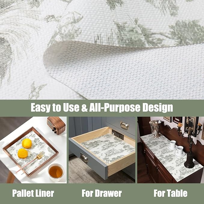 Tatyanna Shelf Liner for Kitchen Cabinets Non Adhesive Drawer Liner Non Slip - Image 6