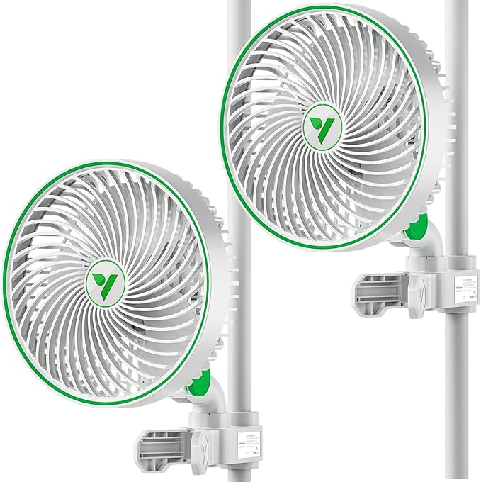 VIVOSUN 2-Pack AeroWave E6 Grow Tent Fan 6”, EC Motor, Smart Wifi Control by VIVOSUN