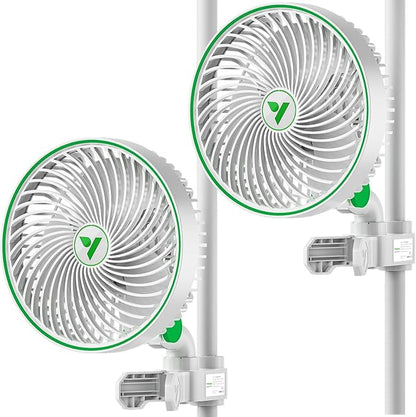 VIVOSUN 2-Pack AeroWave E6 Grow Tent Fan 6”, EC Motor, Smart Wifi Control by VIVOSUN