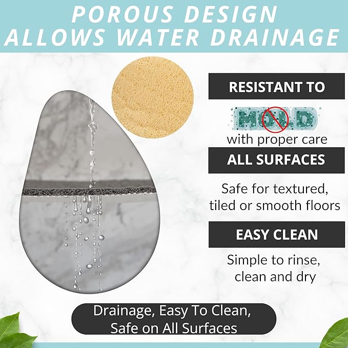 Enkosi Loofah Shower Mat Non-Slip - Image 4
