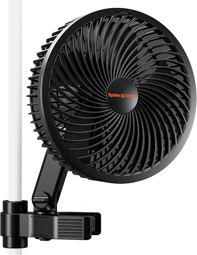 Spider Farmer New Grow Tent Clip Fan 6", EC Motor, Custom 10 Dynamic Wind by SpiderFarmer