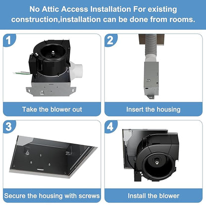 Bathroom Exhaust Fan 70CFM 2.0Sone, 3-Inch Duct, Energy Star Certified - Image 4