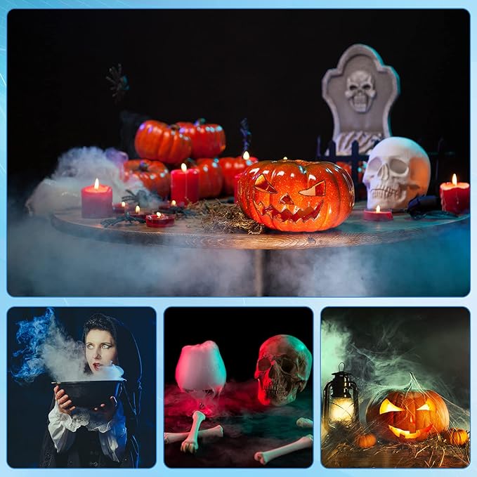 Yaomiao 3 Pcs Halloween Mist Maker Fogger Small Ultrasonic Fog Machine Fountain - Image 7