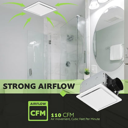 Homewerks 7140-110 Bathroom Fan Ceiling Mount Exhaust Ventilation, 2.5 Sones - Image 6