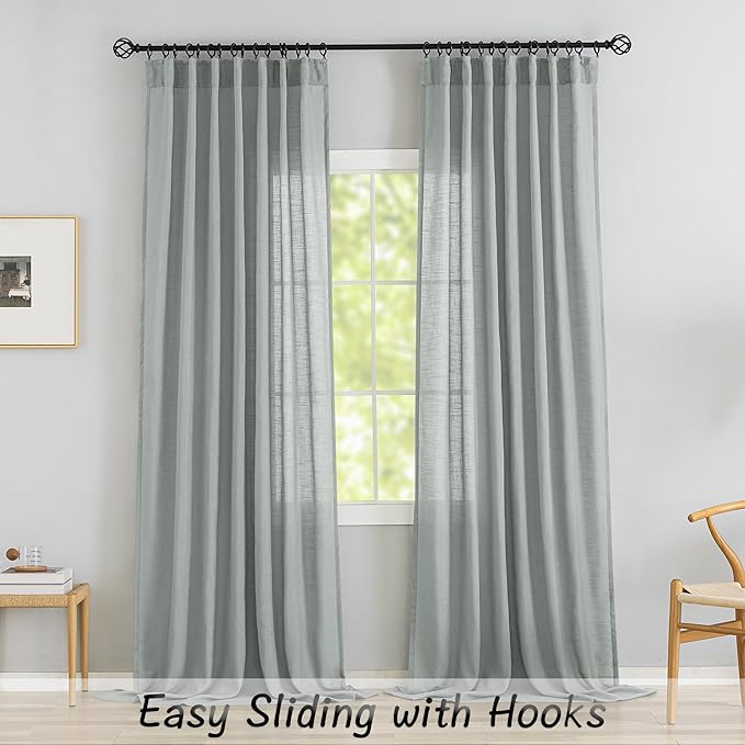 Flax Linen Curtains 72 Inches Long - Image 7