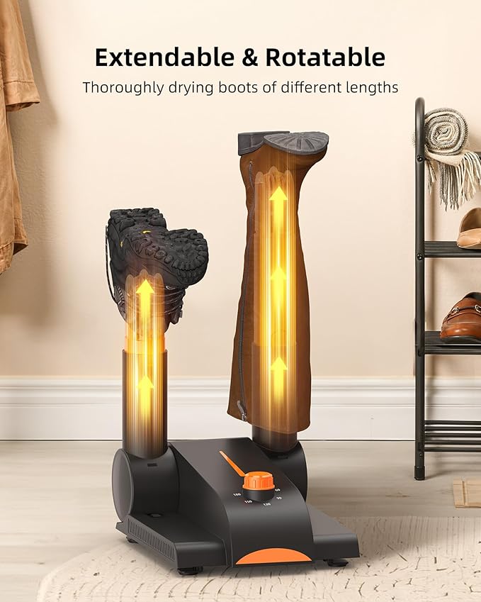 Xasla Shoe Dryer, Boot Dryer for Work Boots, Forced-air Heating Gloves & - Image 4
