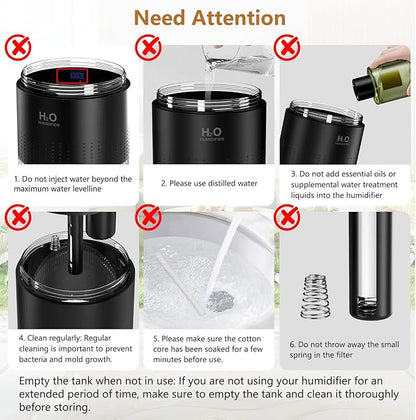 Portable Mini Humidifier, Auto Shut-Off, 2 Mist Modes, Small Humidifiers - Image 7