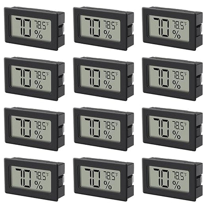 12 Pack Mini Hygrometer Indoor Humidity Meter Hygrometer Thermometers Humidity by DWEII