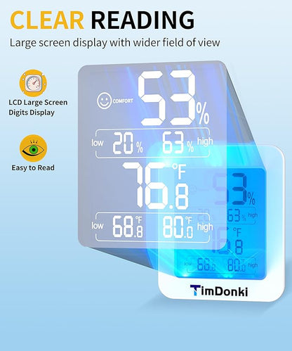 Digital Hygrometer with Max and Min Records 10s Fast Refresh - Image 3