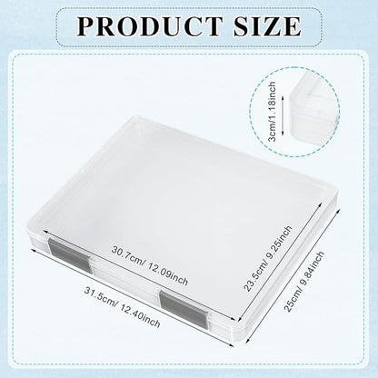 PerKoop 6 Pcs Clear Paper Storage Box A4 Plastic File Box Document Paper - Image 2