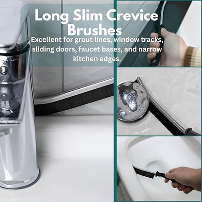 Crevice Cleaning Brush Set 11-Piece Multi-Purpose Hard & Soft Bristle Brushes - Image 8