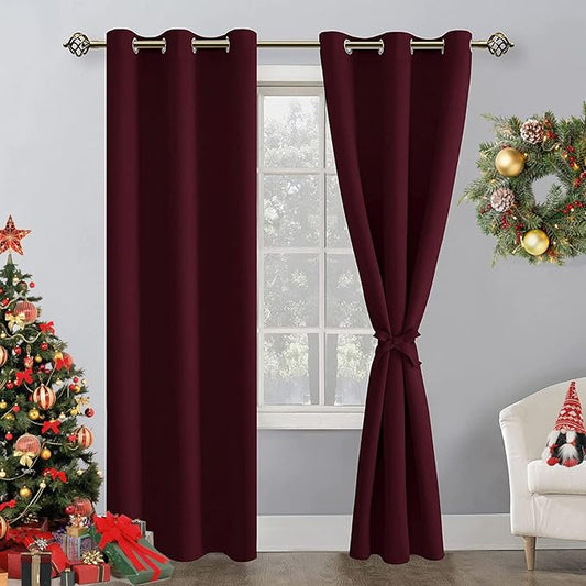 Hiasan Blackout Curtains for Bedroom, 42 x 84 Inches Long by Hiasan