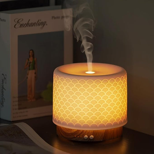 Essential Oil Diffuser, 280ml Ceramic Diffusers by ONABOVIVA