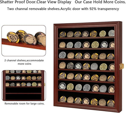 Jinchuan Military Challenge Coin Display Case Lockable Cabinet Rack Holder - Image 4
