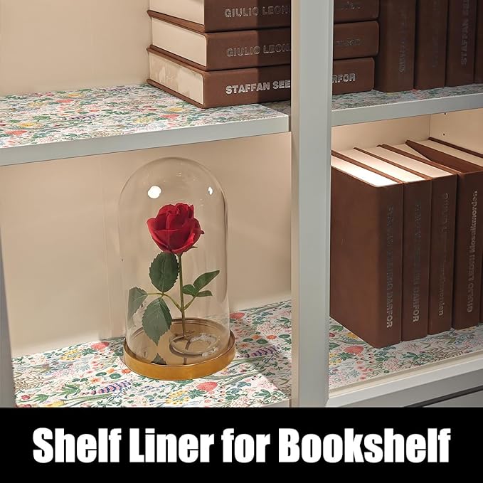 Floral Shelf Drawer Liners, Non Adhesive and Strong Non-Slip Colorful Cabinet - Image 7