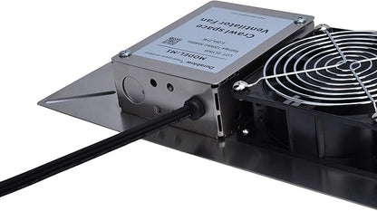 Durablow M1P 110 CFM Air-Out Stainless Steel Crawl Space Vent Fan, Foundation - Image 2