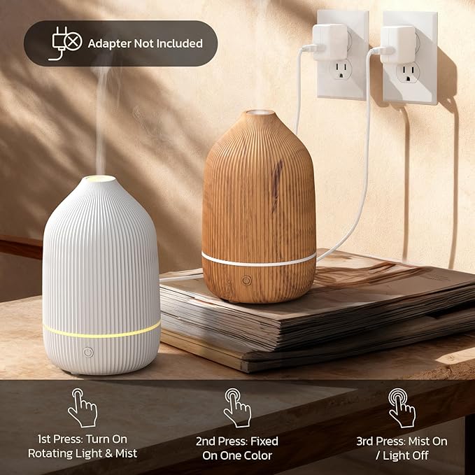 Essential Oil Diffuser, 100ml Aromatherapy Diffuser, Mini Ultrasonic Diffuser - Image 6