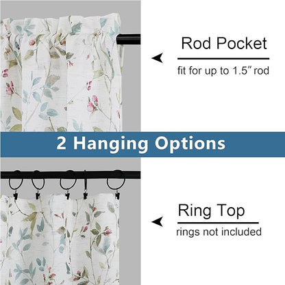 Chyhomenyc Roman Linen Blend Curtains 90 Inch Length 2 Panels Set, Light - Image 6