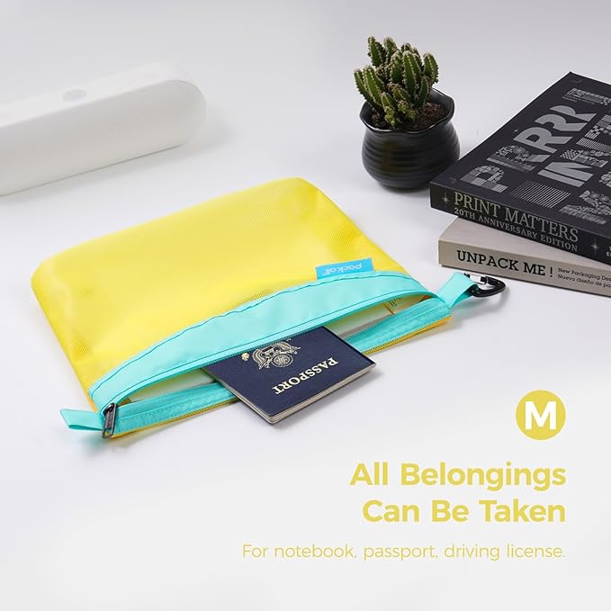 pack all Water-resistant Material Zipper Pouch, Mesh Zipper Bag - Image 3