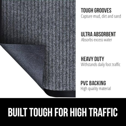 GORILLA GRIP Waterproof Traffic Guard Door Mat, 2 Pack Heavy Duty Entryway Mats - Image 2