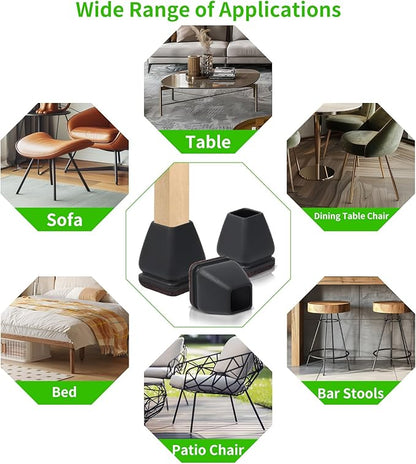 16PCS Square Silicone Chair Leg Floor Protectors - Image 8