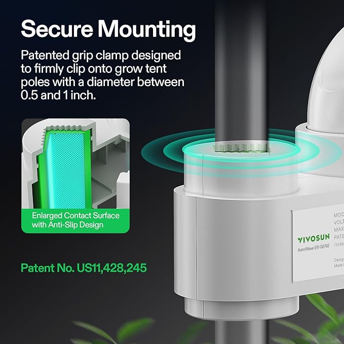 VIVOSUN 2-Pack AeroWave E6 Grow Tent Fan 6”, EC Motor, Smart Wifi Control - Image 4