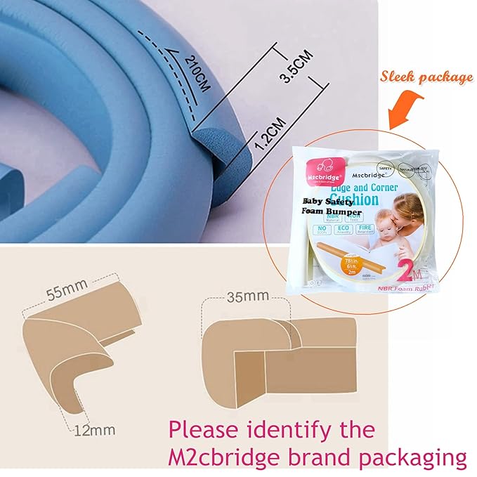 M2cbridge L Shape Extra Thick Furniture Table Edge Protectors Foam Guard 6.5 Ft - Image 6