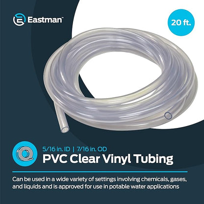 Eastman 5/16 Inch ID PVC Clear Vinyl Tubing, 20 Foot Length - Image 2