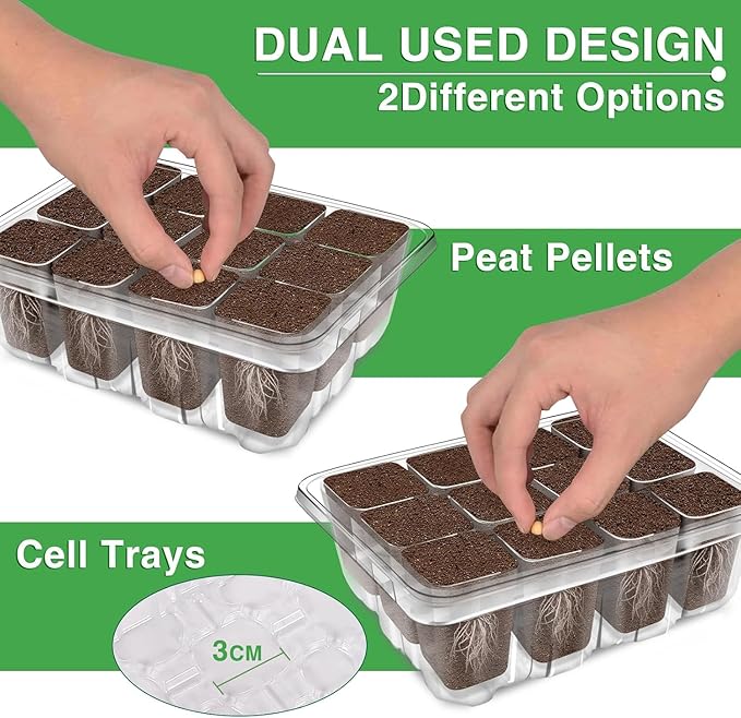 YAUNGEL Seed Starter Tray with Grow Light, 6 Pack Seed Starter Kit with Timing - Image 5