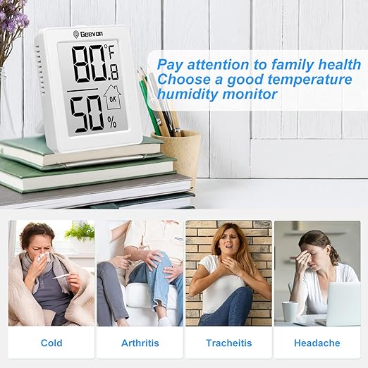 Geevon Indoor Thermometer Room Temperature Monitor, 3 Pack Temperature Humidity - Image 6