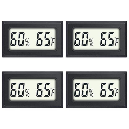 Reptile Thermometer 4-Pack Mini Digital Humidity Temperature Meters Gauge by AikTryee
