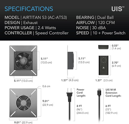 AC Infinity AIRTITAN S3, Ventilation Fan 6" - Image 6